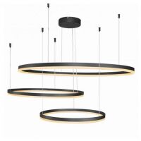 Lampa wisząca HALO 100+80+60 AZ4707 Azzardo 3 okręgi LED nowoczesna czarna 