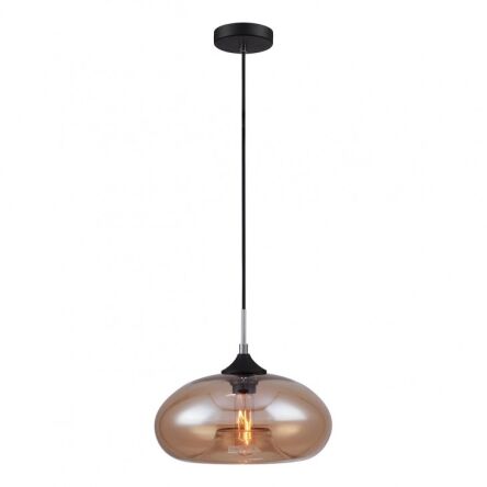 Lampa wisząca Valio MDM2093/1 C Italux nowoczesna klosz w kształcie kulistym ze szkła przyciemnianego