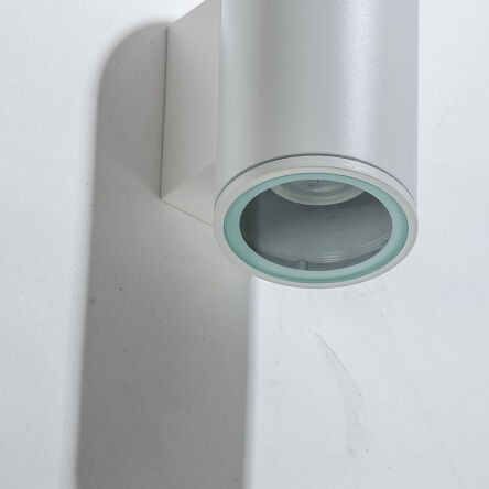 Lampa zewnętrzna kinkiet JOE WALL 2 AZ4316 IP54 świeci góra-dół biały z metalu i szkła