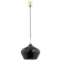 Lampa wisząca IRUN 4278 Argon Czarny szklany klosz 30 cm