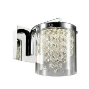 Lampa ścienna kinkiet Cantos LP-1114/1W przezroczysty klosz kryształki