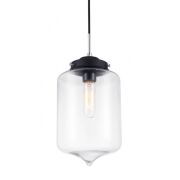 Lampa wisząca Tube MDM2095/1 B Italux nowoczesna klosz w kształcie tuby ze szkła transparentnego
