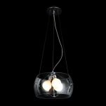 Lampa wisząca Cosmo 2 przezroczysta Azzardo 2901-3PB AZ0910 wykonana jest z metalu oraz szkła o wykończeniu przezroczystym - 3