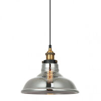 Lampa wisząca HUBERT MDM-2381/1 GD+SG Italux Czarno / złota z grafitowy kloszem
