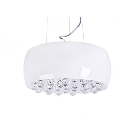 Lampa wisząca Quince 40 AZzardo  AZ0701 okrągły szklany klosz z ozdobnymi kryształkami