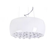 Lampa wisząca Quince 40 AZzardo  AZ0701 okrągły szklany klosz z ozdobnymi kryształkami