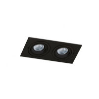 Lampa wpuszczana kwadrat nowoczesna CARO 2S  AZ2437 Azzardo podwójna czarna