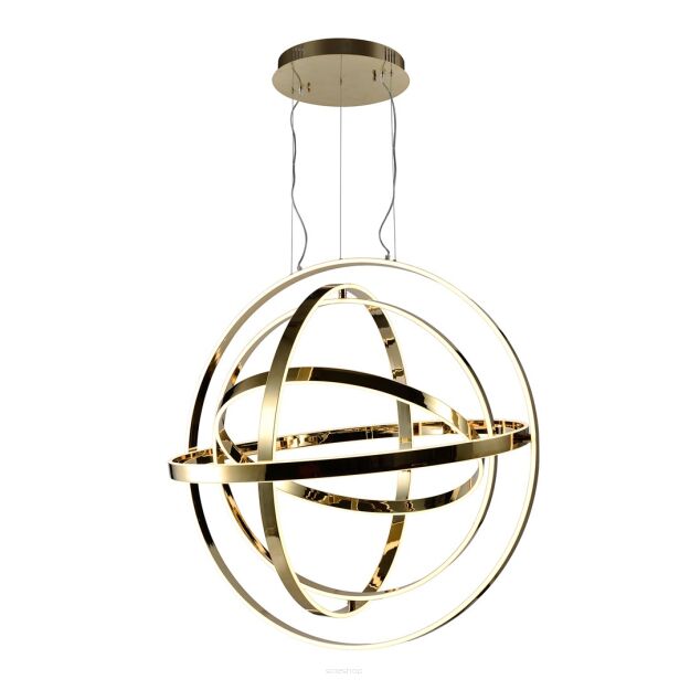 Lampa wisząca COPERNICUS GOLD 180W LED złote okręgi MILAGRO ML6152
