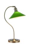Lampa stołowa Vela 1L E27 108864 Markslojd antyczny mosiądz/zielona 49,5cm, klosz Ø25cm - 2