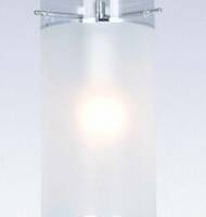Lampa wisząca Vigo  MDM1560/1 Italux  nowoczesna lampa wykończenie w kolorze chromu klosz w kształcie tuby ze szkła mlecznego i transparentnego