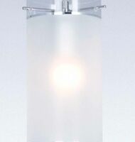 Lampa wisząca Vigo  MDM1560/1 Italux  nowoczesna lampa wykończenie w kolorze chromu klosz w kształcie tuby ze szkła mlecznego i transparentnego