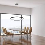 Lampa wisząca CIRCLE 78 ZumaLine LA0716/1 Szara okrągła o średnicy 78 cm - 4
