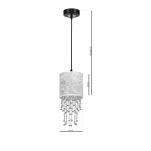 Lampa wisząca ALMERIA SILVER/BLACK MILAGRO MLP6434  - 2