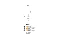 Lampa wisząca Soul 1 Chrome AZzardo AZ1652 klosz ze szkła w kolorze chromu - 3