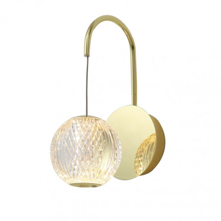Kinkiet Rosario WL-12220121-1A-GD Italux Elegancki złoty rozprasza światło
