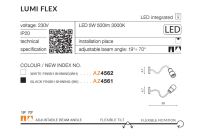 Reflektor LUMI FLEX AZ4562 Azzardo na elastycznym ramieniu 2 kąty świecenia LED - 7