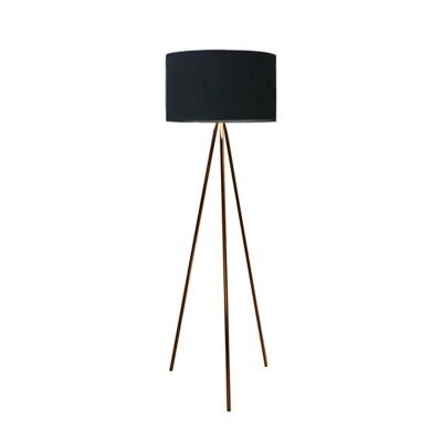 Lampa podłogowa AZ3010 czarny klosz miedziane nóżki 