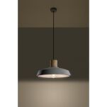 Lampa wisząca AFRA SL.0282 SOLLUX nietypowa nowoczesna połączenie betonu metalu oraz drewna - 3