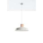 Lampa wisząca AFRA SL.0282 SOLLUX nietypowa nowoczesna połączenie betonu metalu oraz drewna - 2