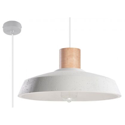 Lampa wisząca AFRA SL.0282 SOLLUX nietypowa nowoczesna połączenie betonu metalu oraz drewna
