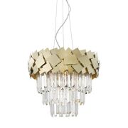 Lampa wisząca QUASAR  P0506-06A-F4E3 ZUMALINE ZŁOTA W STYLU pałacowym niesamowicie elegancka doskonałe dopełnienie salonu