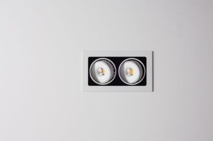 Lampa wpuszczana Tweet 50.2 mini.LED Labra  4.1161  techniczna prostokąt  z ramką ruchoma głowica różne kolory wykończenia