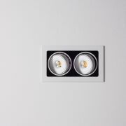 Lampa wpuszczana Tweet 50.2 mini.LED Labra  4.1161  techniczna prostokąt  z ramką ruchoma głowica różne kolory wykończenia