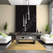 Lampa wisząca Stylo 5 AZzardo AZ0134  chrom klosze w kształcie stożków na końcach szklane