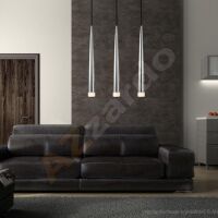 Lampa wisząca Stylo 3 AZzardo CH AZ0133 chrom klosze w kształcie stożków na końcach szklane
