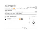 Lampa sufitowa techniczna Plafon Brant square AZ2824 AZzardo biała oprawa w nowoczesnym stylu  - 2