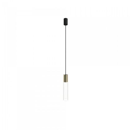Lampa wisząca Cylinder L GU10 czarno/mosiężna 7867