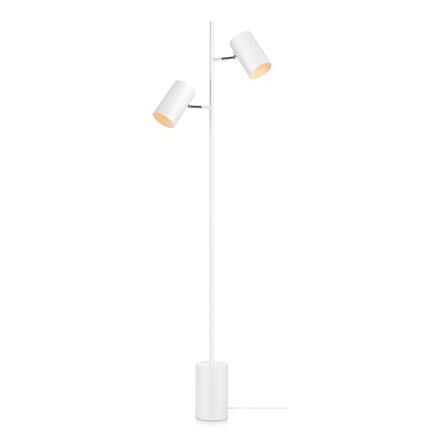 Lampa podłogowa TWIN 107948 Markslojd MINIMALISTYCZNA BIAŁA 2 ŹRÓDŁA ŚWIATŁĄ W KSZTAŁCIE TUB