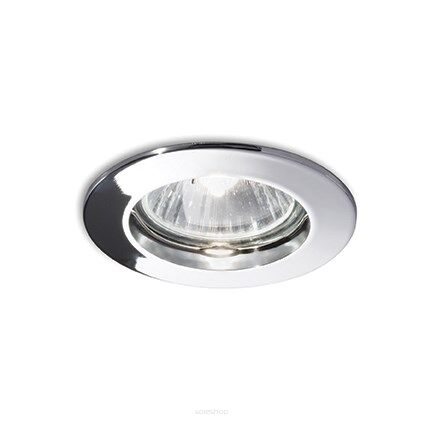 Lampa wpuszczana  JAZZ FI1 CHROM Ideal Lux 083070  okrągła aluminiowa ramka kolor chromu wymaga wbudowania w ścianę