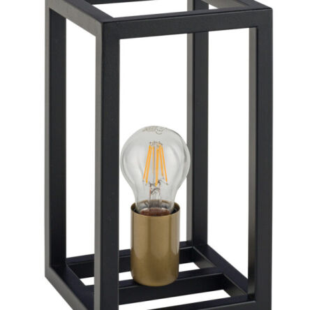 Lampa stołowa VIGO CZARNA ZŁOTA 50247 KLATKA