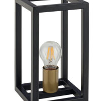 Lampa stołowa VIGO CZARNA ZŁOTA 50247 KLATKA