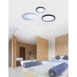 Plafon MALTA R40 AZZARDO średnica 40 cm LED 32W 3000K/4000K CZARNY - 2
