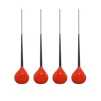 Lampa wisząca Aga-4 AZ1069 czerwona 4x szklany klosz 