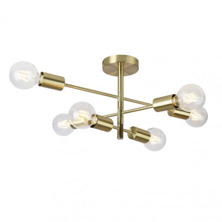 Lampa sufitowa Atlantico PNC-5679-6-GD Italux minimalistyczna mosiądz