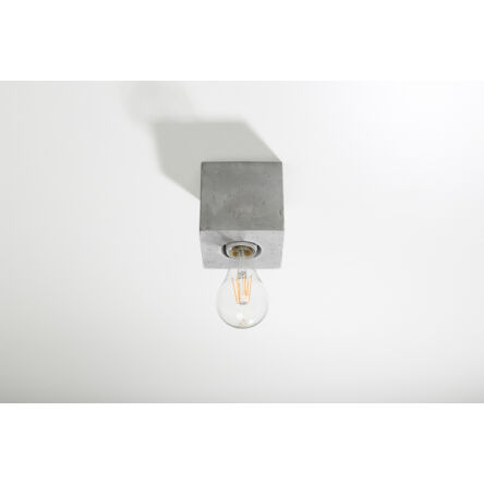 PLAFON ABEL BETON LAMPA SUFITOWA  KOSTKA  MINIMALISTYCZNA W STYLU INDUSTRIALNYM SL.0681 SOLLUX