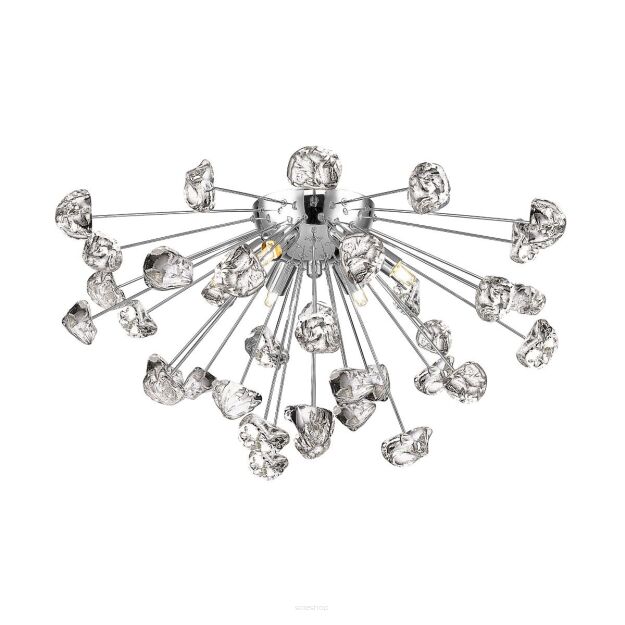Lampa sufitowa plafon STAR C0539-06A-F4AC  Zuma Line szklany 6x G9 chrom