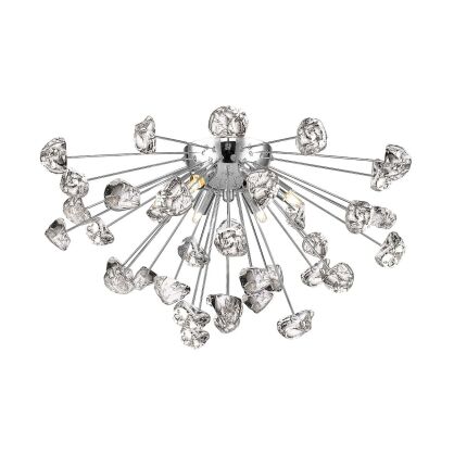 Lampa sufitowa plafon STAR C0539-06A-F4AC  Zuma Line szklany 6x G9 chrom