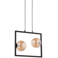 Lampa wisząca COSMIC 2 SIGMA 32126 RAMKA KULA BURSZTYNOWE KULE