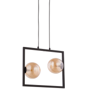 Lampa wisząca COSMIC 2 SIGMA 32126 RAMKA KULA BURSZTYNOWE KULE