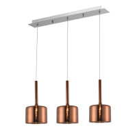 Lampa wisząca Copenhagen - P03035CU Nowoczesna szklane zwisy w kolorze miedzi IDEALNA DO SALONY CZY JADALNI