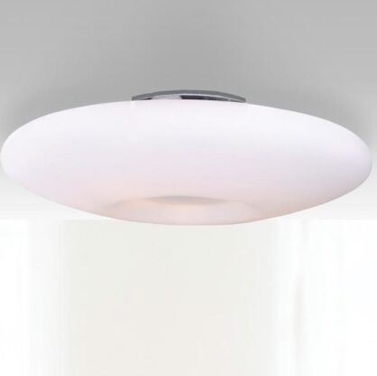 Plafon Pires 60 Top AZzardo LC5123-4 AZ0281 z metalu w kolorze chromu i białego szkła nowoczesny