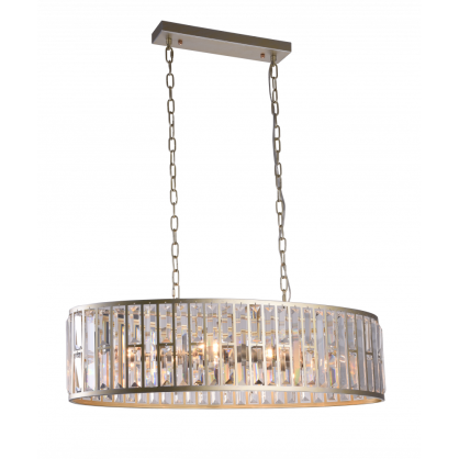 Lampa wisząca KYIV  - P06223CP cosmolight Kryształowy pierścień szampańskie złoto EKSTRAWAGANCKA 