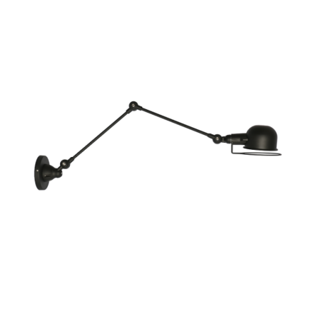 Lampa ścienna kinkiet Detroit - W01765BK w stylu loftowym, vintage metalowe elementy w kolorze czarnym