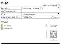 Lampa sufitowa nowoczesna chrom Mira AZzardo NC1695-CH AZ1619 - 2