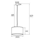 Lampa wisząca KARIN 4311 Argon klasyczna czarno-złota 40 cm - 2