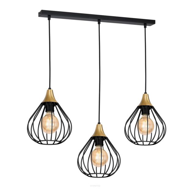 Lampa wisząca KANE BLACK 3xE27 MILAGRO MLP4795